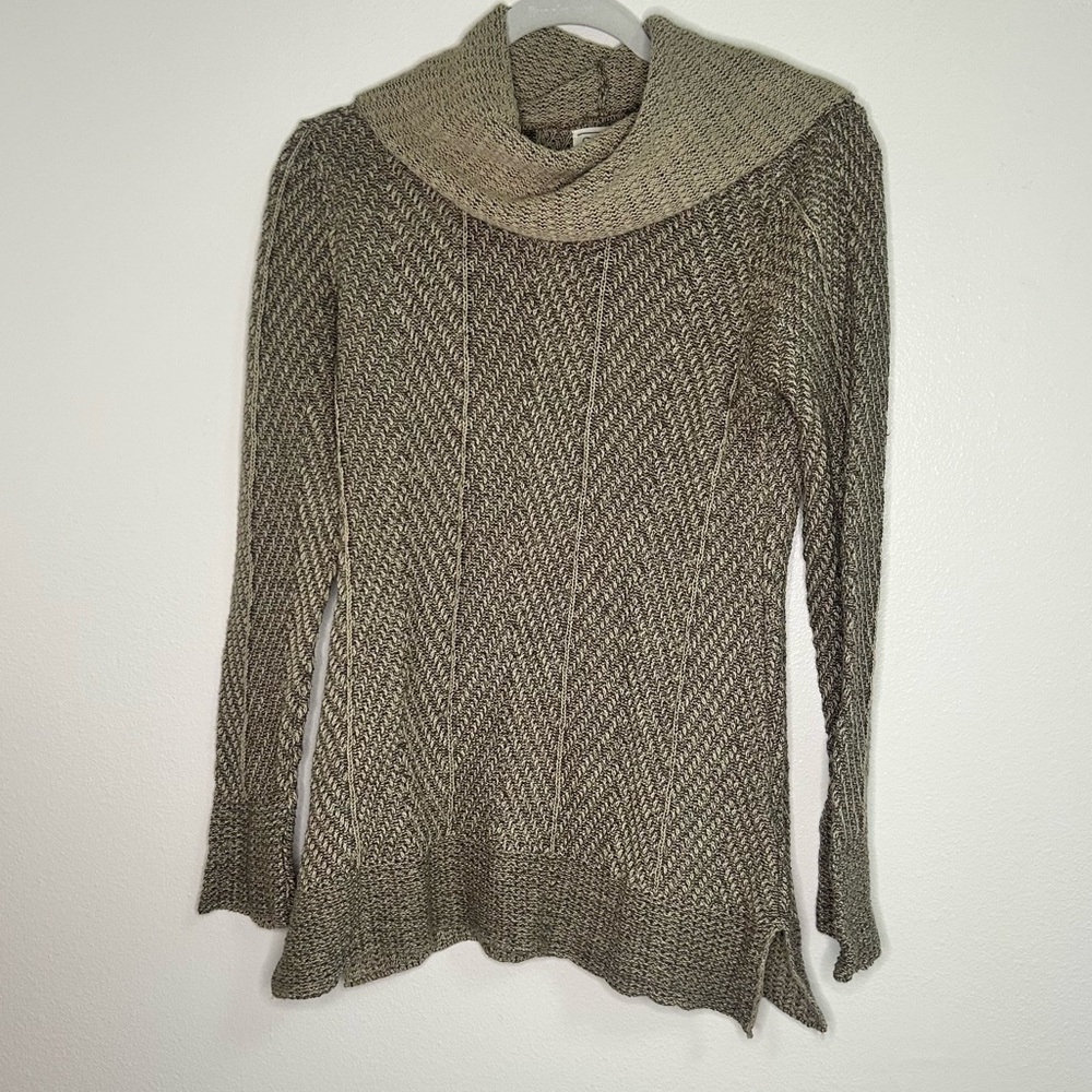Effeci knit light brown cowl neck sweater